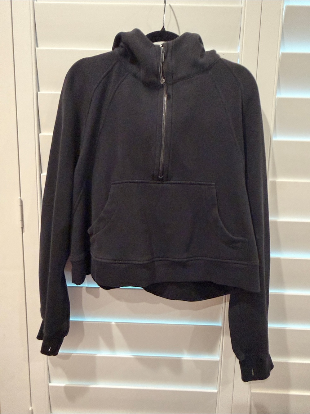 Lululemon Scuba Black Half-Zip Hooded Women's Sweater XL/XXL